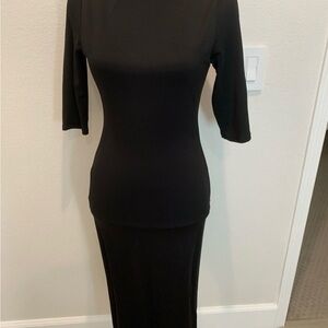 Alice + Olivia Classic Black Long Sleeve Dress